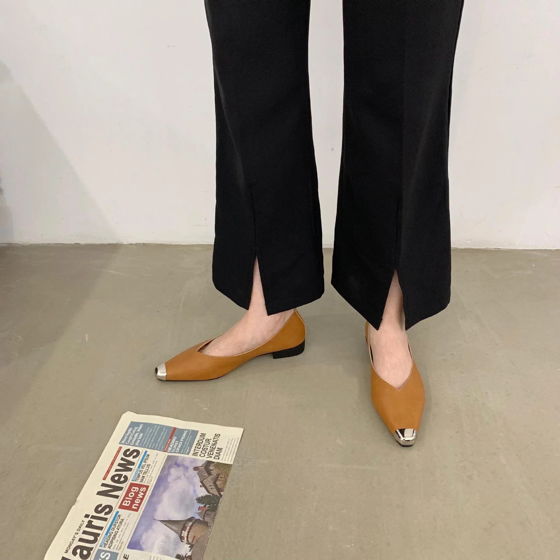 Title 12, Retro Easy Matching Chunky Heel Low-cut Womens...