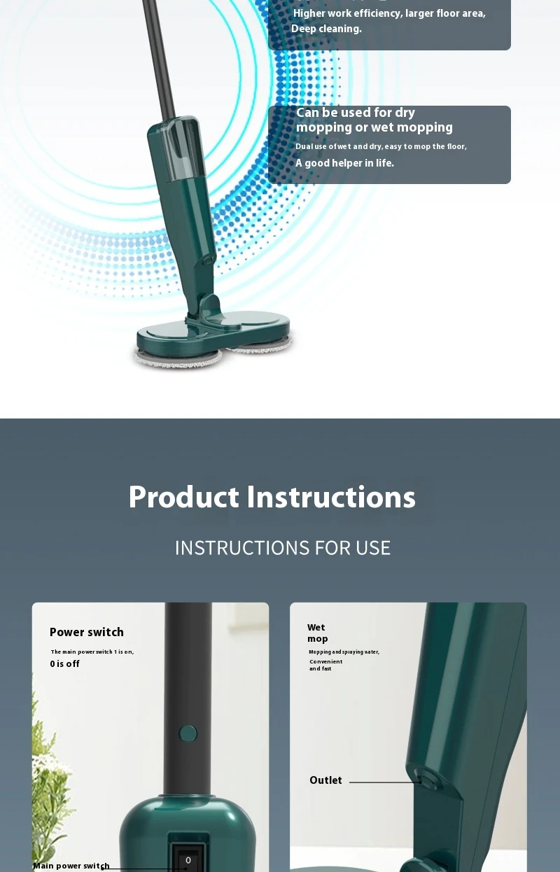 Lazy Wireless Home Sweeping and Mopping All-in-One Machine Effortless Cleaning. Sweep and mop your floors with ease usin — photo 6