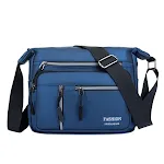 Bolsa de ombro casual masculina com filme de nylon impermeável. Perfeita para uso diário e viagens. Mantenha seus pertences secos e seguros. — foto 1
