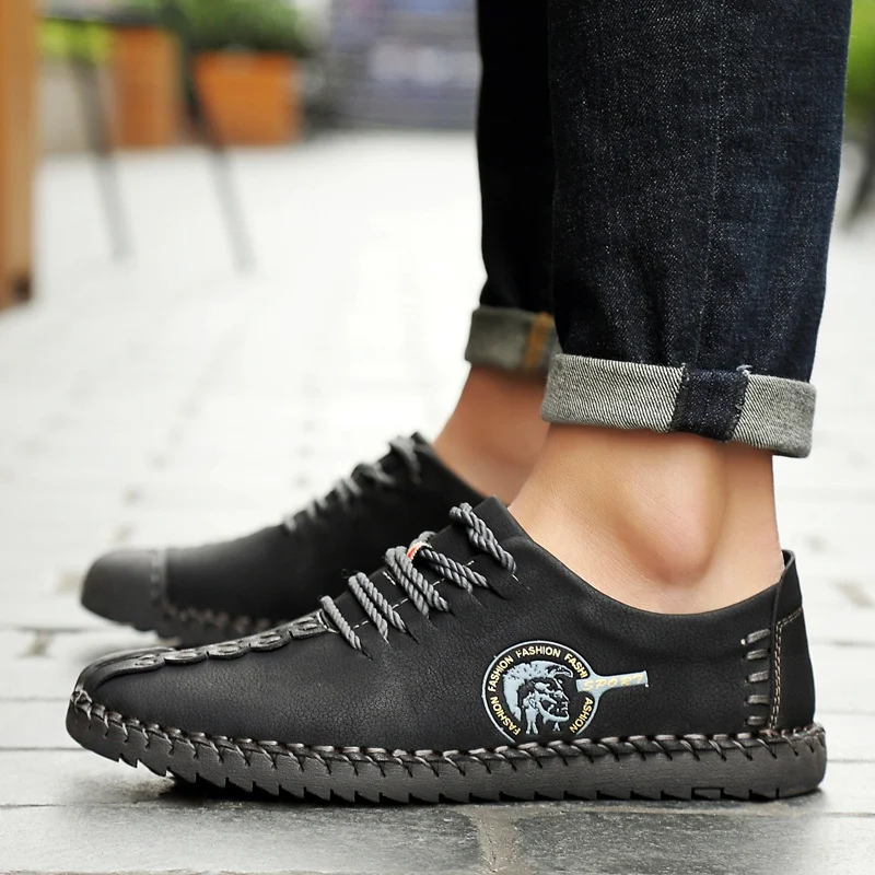 Chaussures en cuir respirantes, antidérapantes et résistantes à l'usure. Confort et sécurité assurés, idéales pour une utilisation quotidienne et prolongée. — photo 4