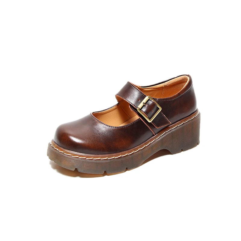 Cute Big Head JK Style Small Leather Shoes offer comfort and style, perfect for an adorable and modern look. Shop now fo — photo 3