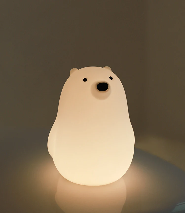 Title 1, Little White Bear Pat Light Silicone Soft Night...