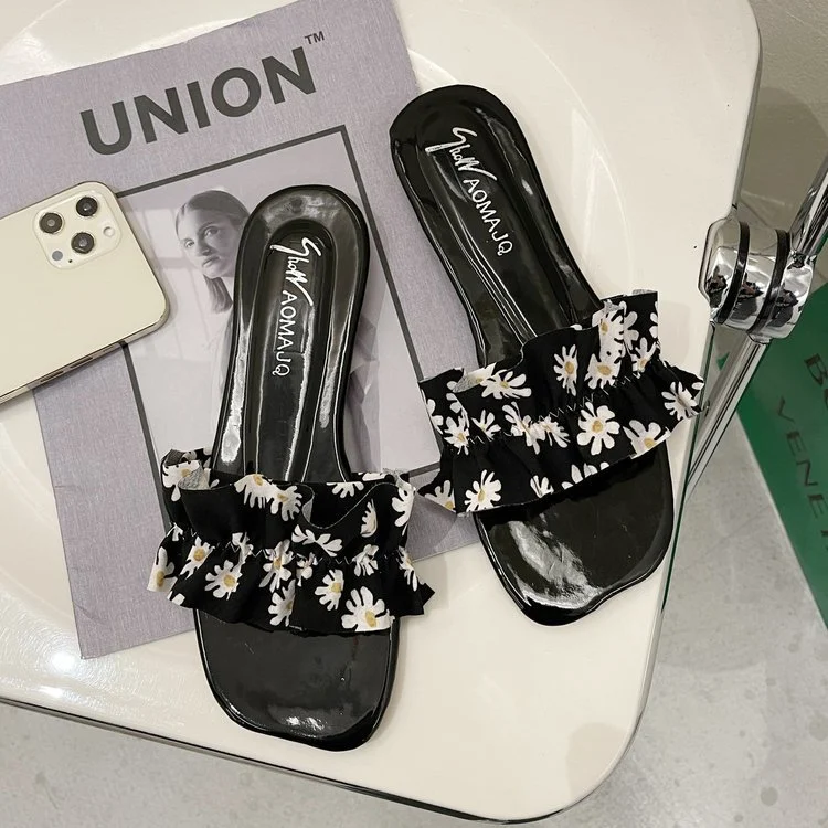 Title 3, Womens Sandals and Slippers New Floral Flat Bo...