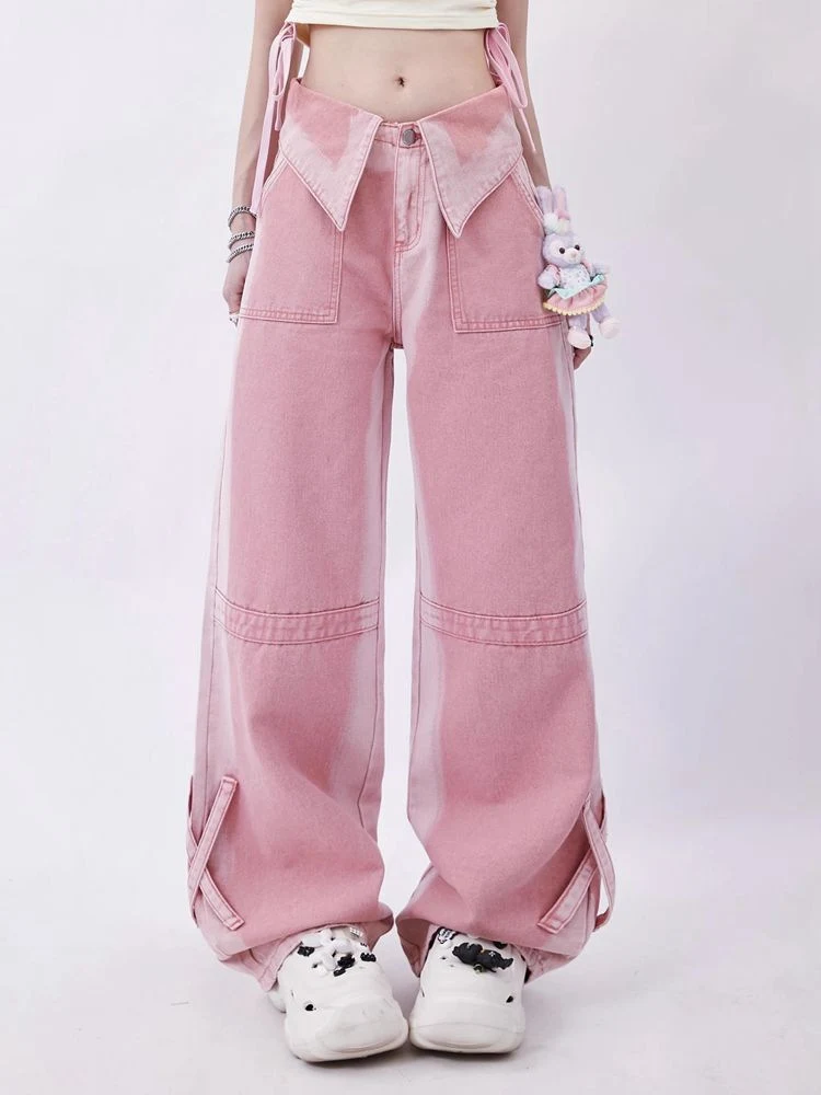 Women's Loose Slimming High Waist Straight Jeans, offering a flattering fit, comfortable design, and a slimming effect f — photo 10