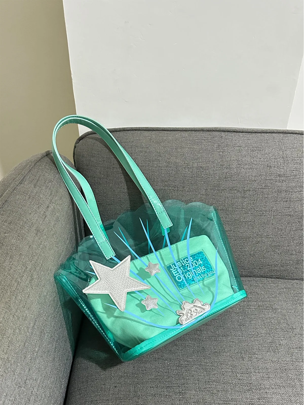 Title 4, Bolsa feminina de mão DIY com design de estrela...