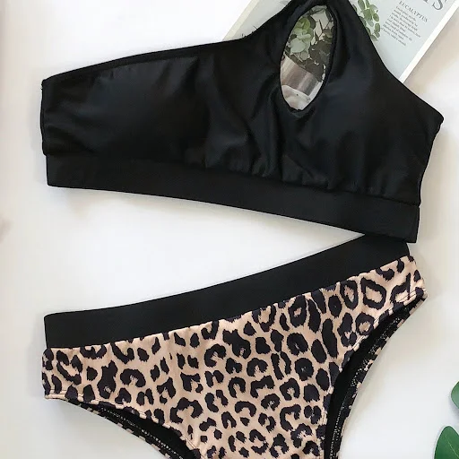 Title 7, Leopard split bikini for women, perfect for bea...