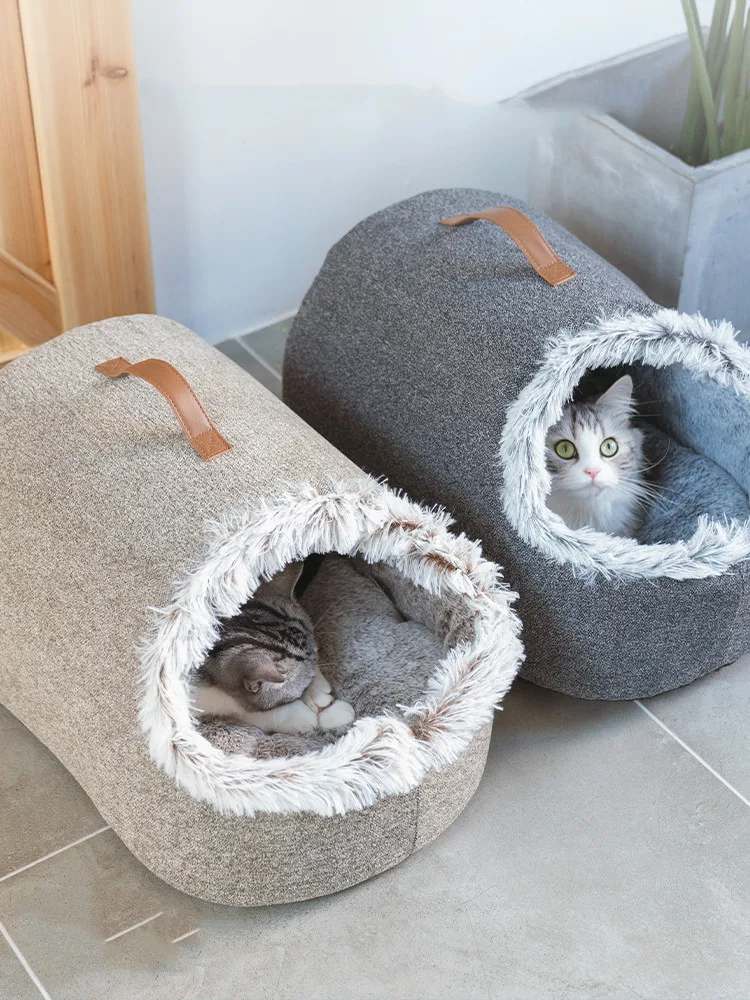 Polar Warm Cat Litter Closed Cat Sleeping Bag Large Winter Deep Sleep Cat Bed provides a cozy, warm and secure sleeping — photo 8