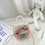 Bolsa de mão infantil com pérolas Moda infantil de desenho animado Um acessório charmoso e divertido para crianças, perfeito para completar o visual com estilo. — foto 4