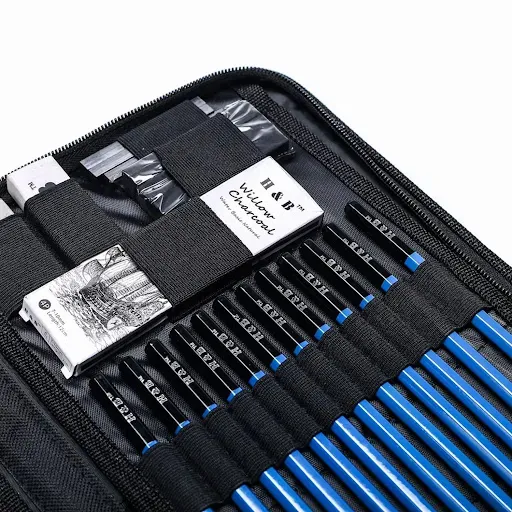 Title 13, 72 Piece Sketch Drawing Color Pencil Set Charco...