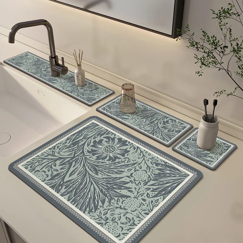 Kitchen countertop faucet absorbent pad, splash and water proof, perfect for bathroom vanity, keeps your counters dry an — photo 8