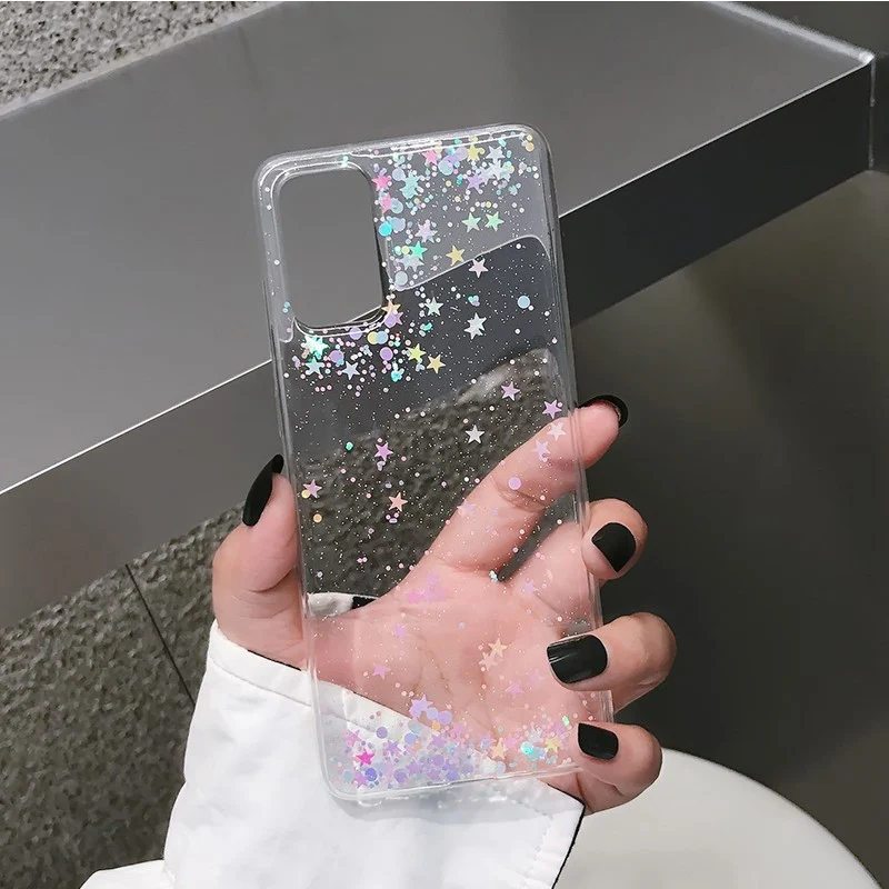 Title 2, Capa protetora para celular com glitter transpa...