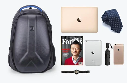 Title 1, New mens computer backpack with USB, hardshell...
