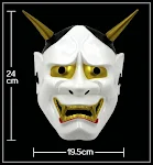 Maschera Prajna Fantasma Horror di Halloween. Spaventa tutti con questa terrificante maschera. Perfetta per costumi, cosplay e decorazioni. — foto 11