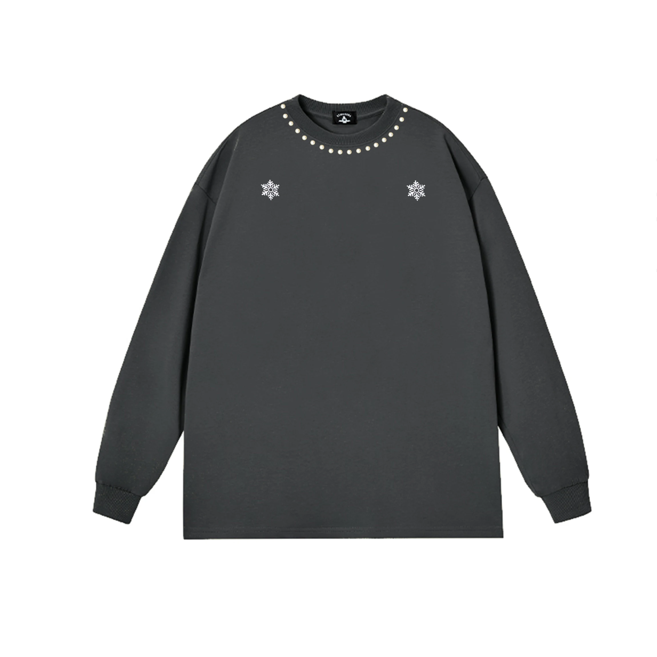 Beaded Embroidered Long Sleeve Casual Couple T-shirt, comfortable and stylish, perfect for everyday wear, offering a rel — photo 6