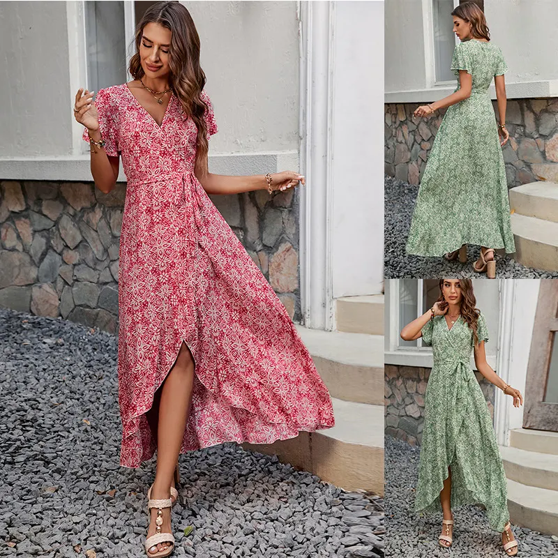 European And American Printed One-piece Bandage Dress — photo 4