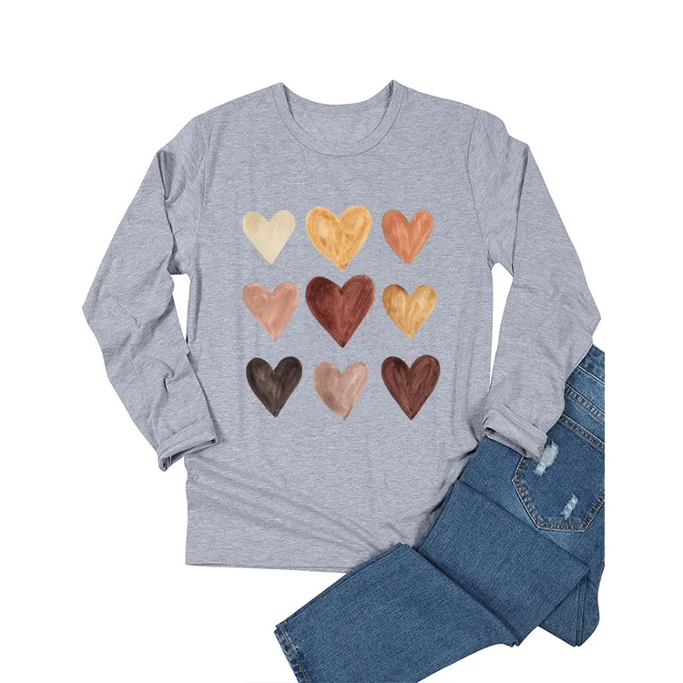 Title 8, Nine Graffiti Love Casual Long Sleeved Tops