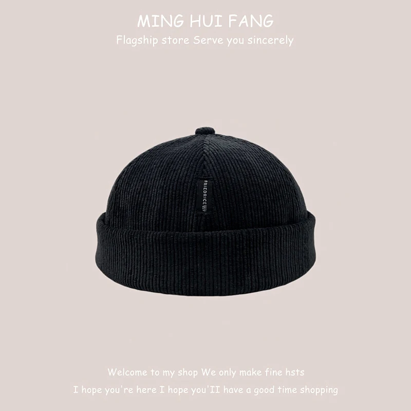 Autumn and Winter Sky Hat for children & men. Korean corduroy melon skin hat. Fashionable & versatile, perfect for Hip H — photo 2