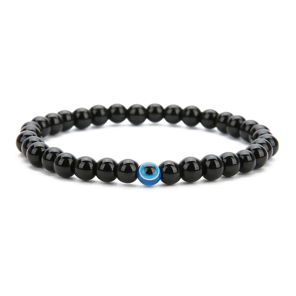 Pulseira Artesanal com Contas de Ágata Negra Natural Olho do Diabo Oferece Proteção e Equilíbrio Energético. Desfrute elegância e poder. — foto 5