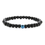 Pulseira Artesanal com Contas de Ágata Negra Natural Olho do Diabo Oferece Proteção e Equilíbrio Energético. Desfrute elegância e poder. — foto 5
