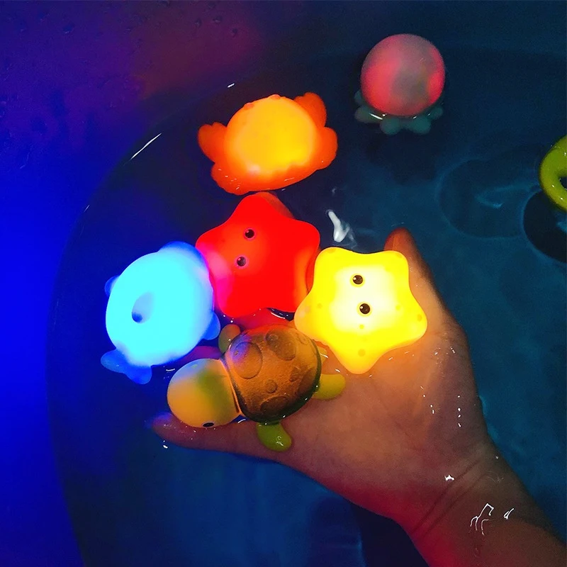Glowing Animal Floating Water Bath Toy for Kids, makes bath time fun, safe and engaging with light-up animal figures. — photo 12