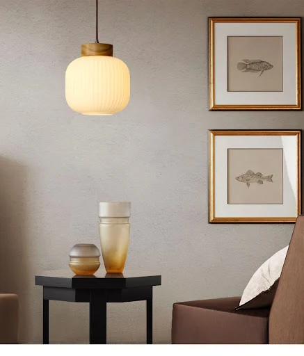 Title 10, Retro Bedroom Chinese Wooden Pendant Light Illu...