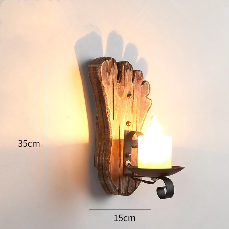 Title 16, Retro Nostalgic Boat Wood Wall Lamp Industrial ...