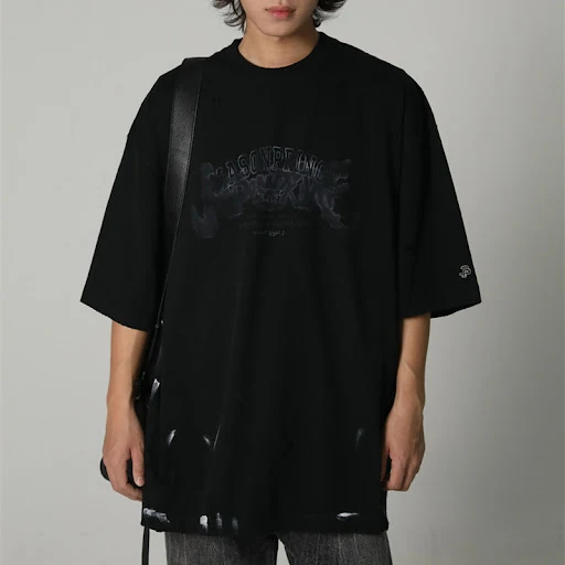 Title 1, Camiseta masculina de algodão penteado fio dupl...
