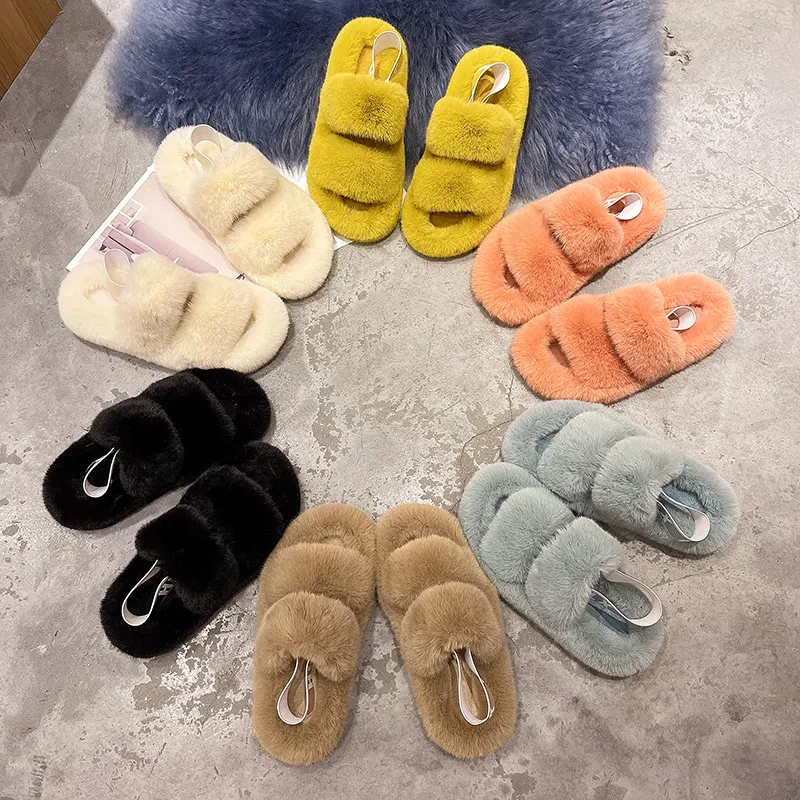 Title 5, Zenda Womens Wild Fur Pantoufles, Luxurious Co...