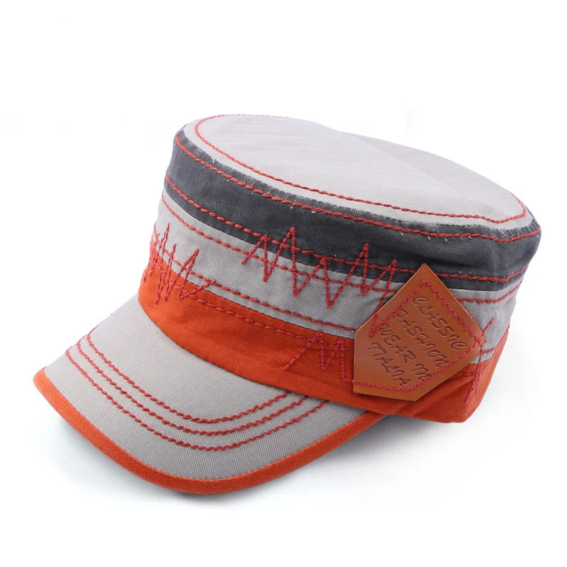 Creative Fashion Couple Flat Top Fashion Hat Sunshade offers stylish sun protection. Perfect for couples, this hat provi — photo 4