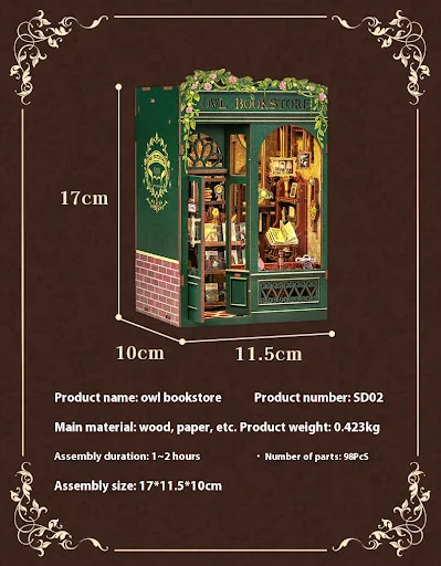 Title 6, Small Frame Book Stand Assembled Miniature DIY ...