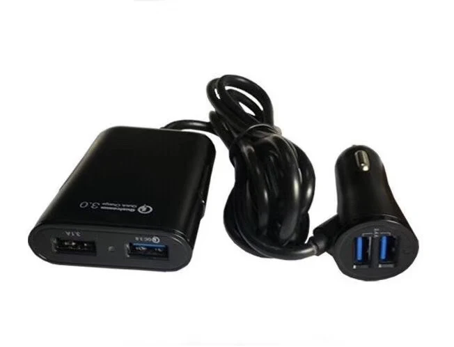 Title 3, Multi-port Car Rear Seat Charger with Wire Fast...