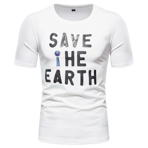 Title 4, Mens Printed Loose Round Neck Short Sleeve T-S...