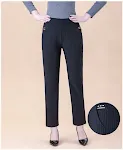 Plus Size Black Women's Trousers Straight Loose Fit Comfortable High Waist Everyday Wear Style — photo 3