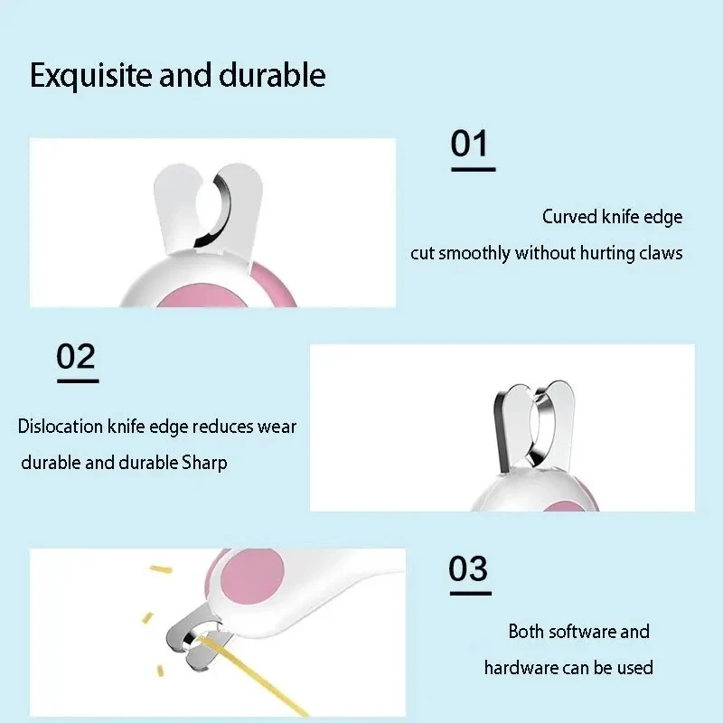 Title 6, LED Light Cat Dog Nail Clipper Cutter Professio...