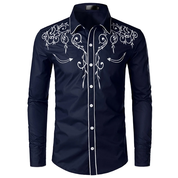 Fashion Embroidered Western Denim Shirt — photo 5