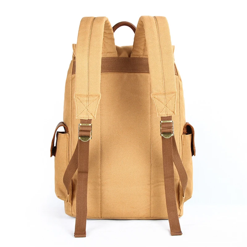 Title 4, Vintage canvas tas met Crazy Horse leer in zeve...