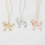 Colar de aço inoxidável personalizado com nome em forma de animal de estimação para mulheres Pingente de gato personalizado Memorial de animal — foto 15