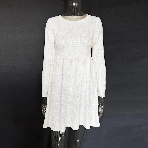 Title 2, Fashion Personality Solid Color Dress Women