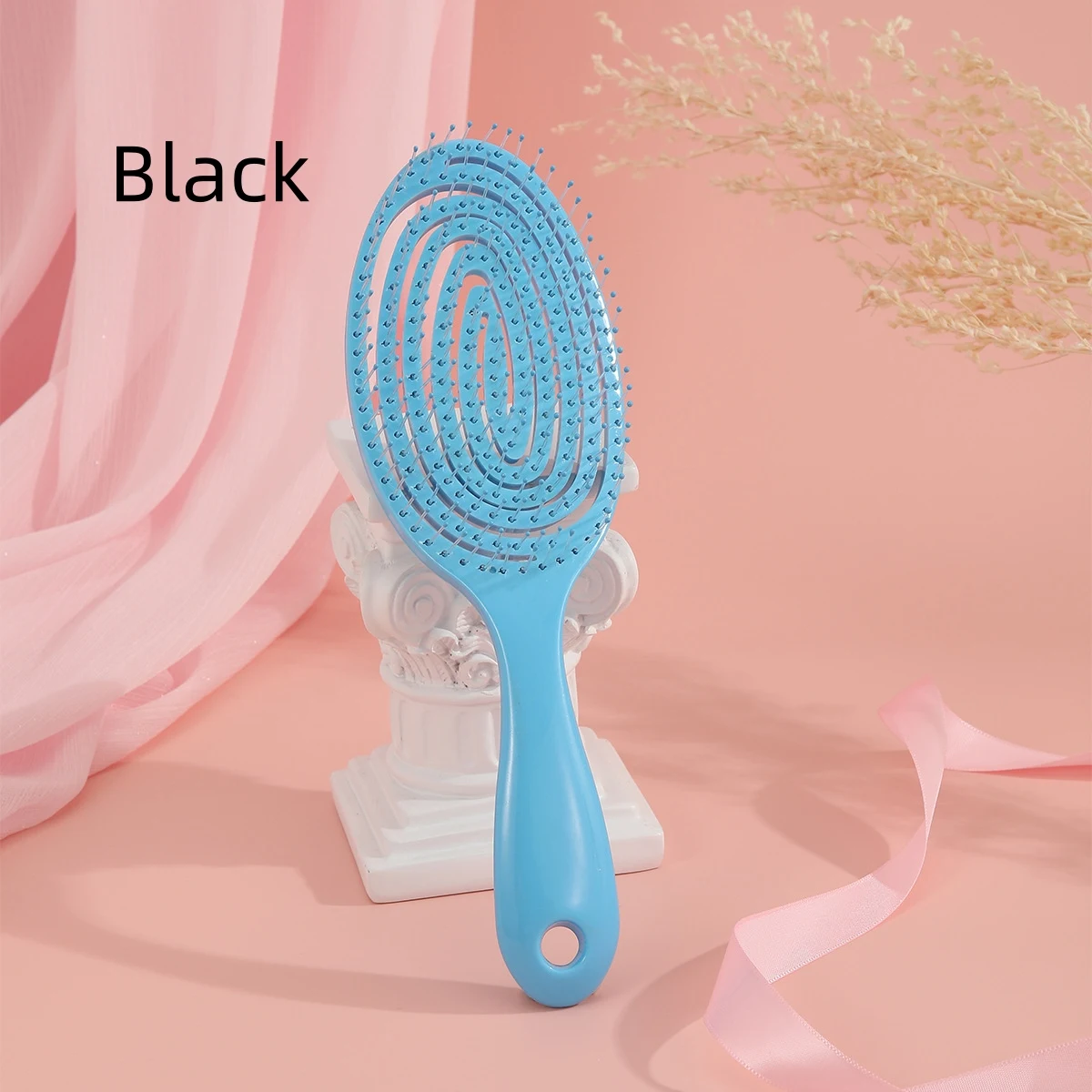 Hollow Hair Handheld Candy Color Dry Comb Fast Drying Detangling Brush Gentle Styling Portable Perfect for Travel and Ev — photo 10