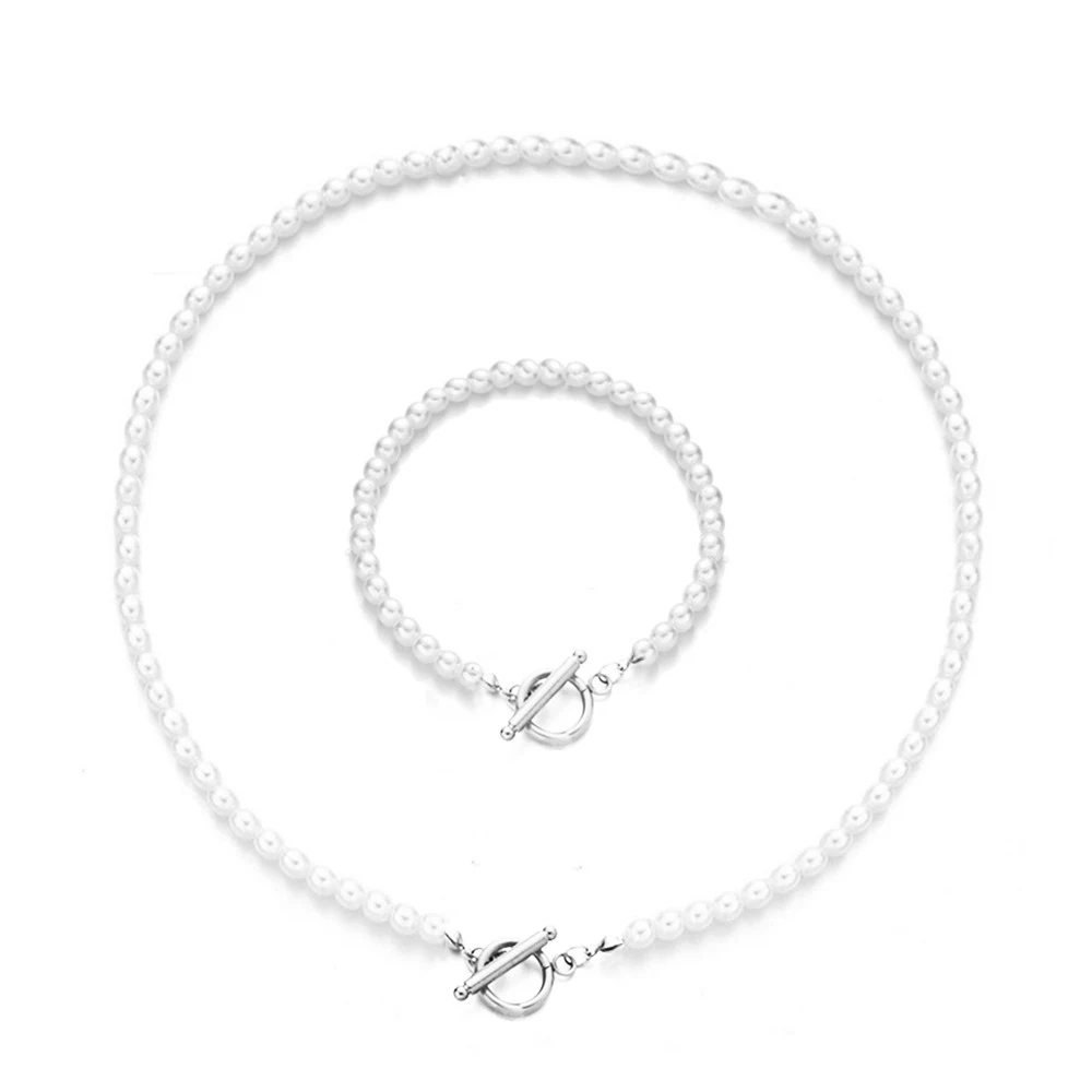 Conjunto de pulseira e colar de pérolas. Adicione elegância ao seu visual. Ideal para eventos especiais, realça sua beleza com sofisticação. — foto 7