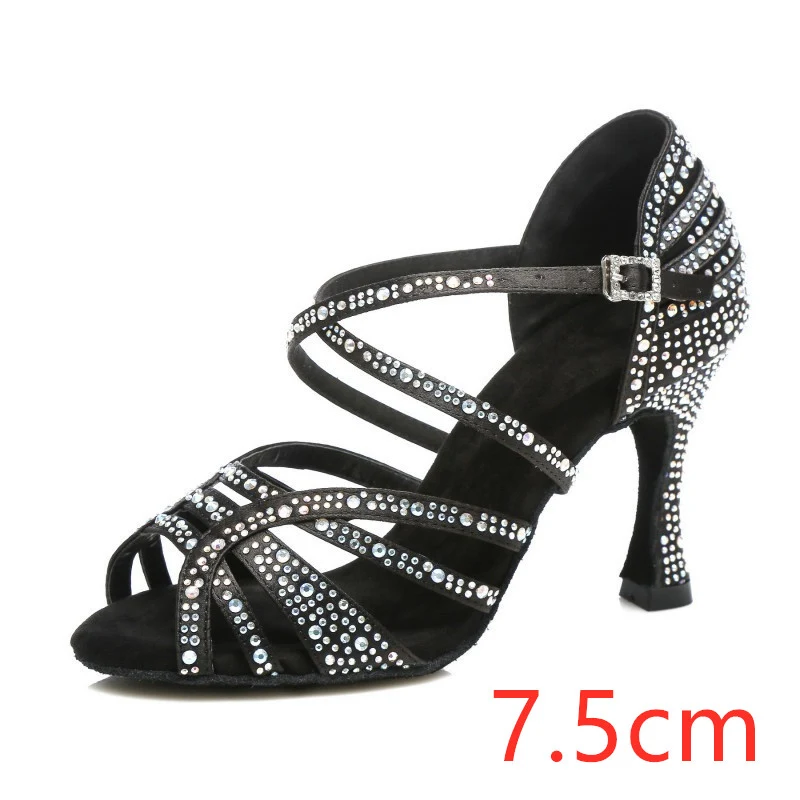 Silver high-heeled Latin dance shoes for elegant and comfortable dancing. Shine on the dance floor with these shoes desi — photo 7