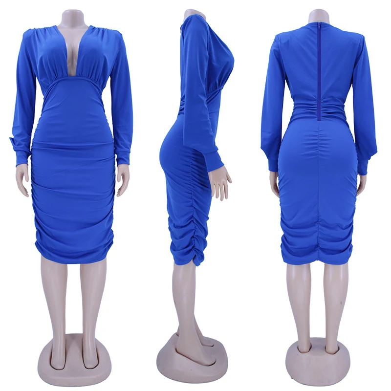 Effen Kleur Dames Etui Jurk met Gelaagd Effect Elegant en Vrouwelijk Ideaal voor Werk en Feesten, Comfortabel en Stijlvol — foto 25