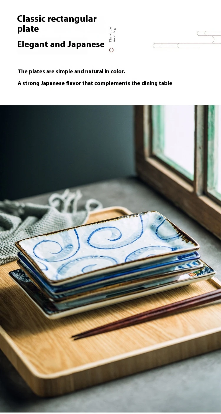 Title 4, Creative Salad Vintage Ceramic Sushi Plate. Ser...