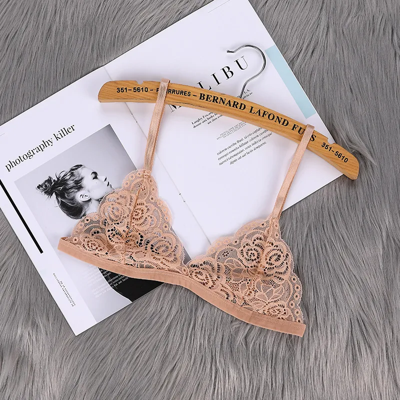 Title 4, Lace Strap French Triangle Cup No Steel Ring Br...