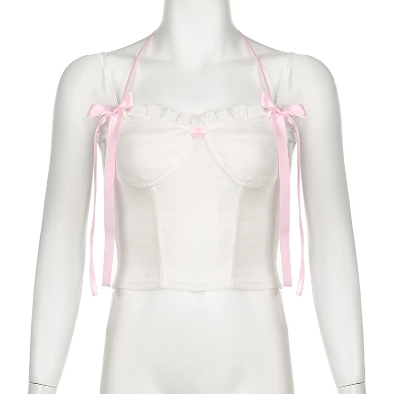 Title 14, Blusa feminina com laço, renda e patchwork de f...