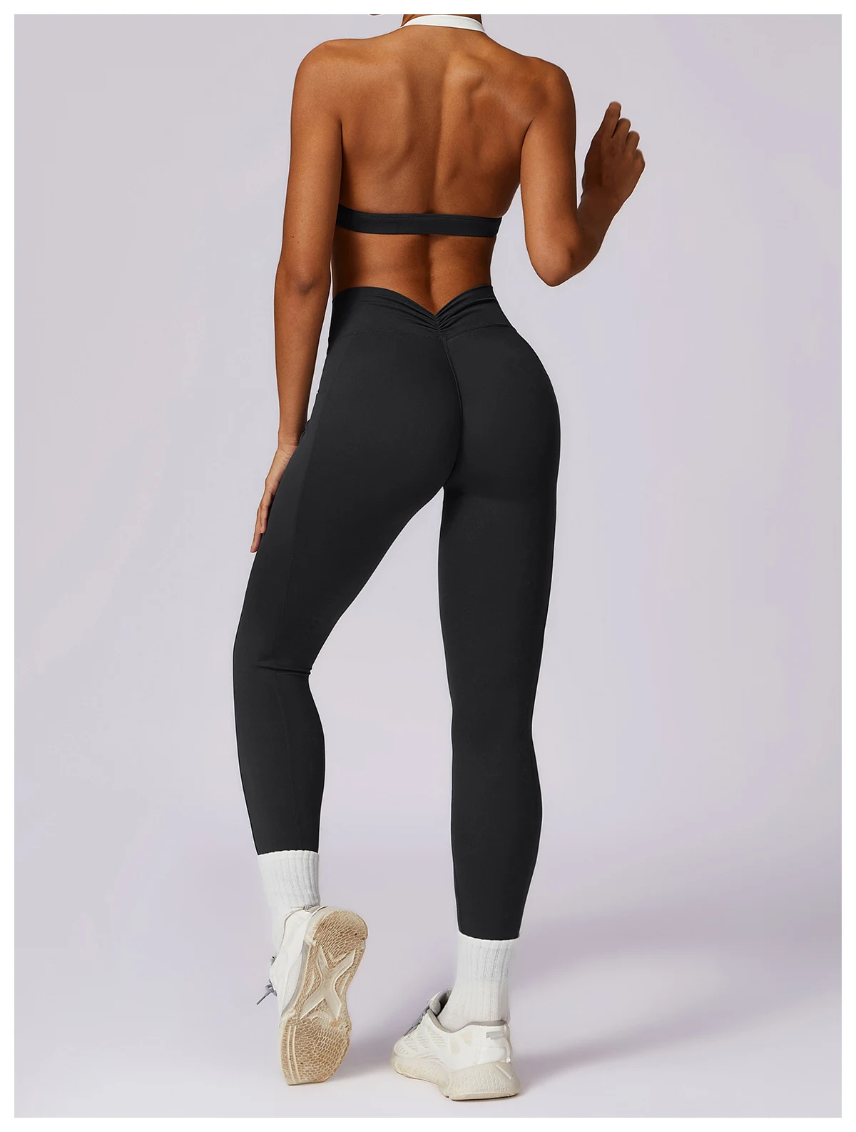 Halter Shockproof Beauty Back Yoga Bra. Experience comfort and support during workouts. Enjoy freedom of movement. Perfe — photo 29