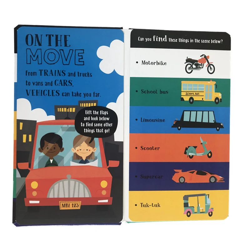 Title 2, Childrens Vehicle Cognitive Folding Pop-up Boo...