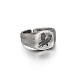 Anel de prata tailandês vintage com águia para homens, um acessório marcante para estilo único, perfeito para uso diário, transmite liberdade. — foto 4