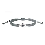 Pulseira redonda tecida à mão de aço titânio com projeção Exiba imagens e mensagens secretas, um presente original e memorável. — foto 2