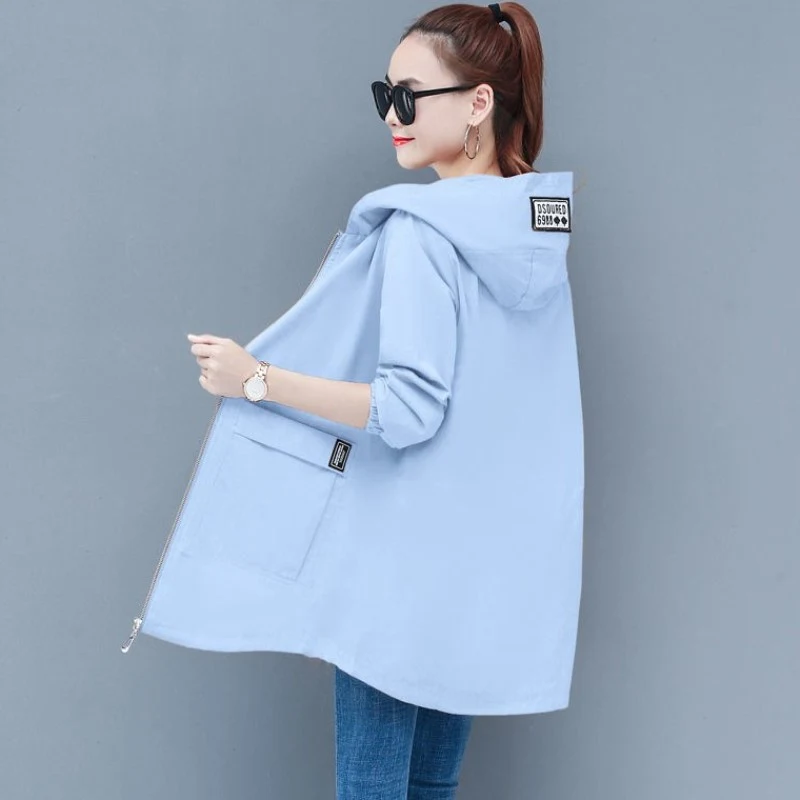 Title 7, Plus size mid-length trench coat for spring and...